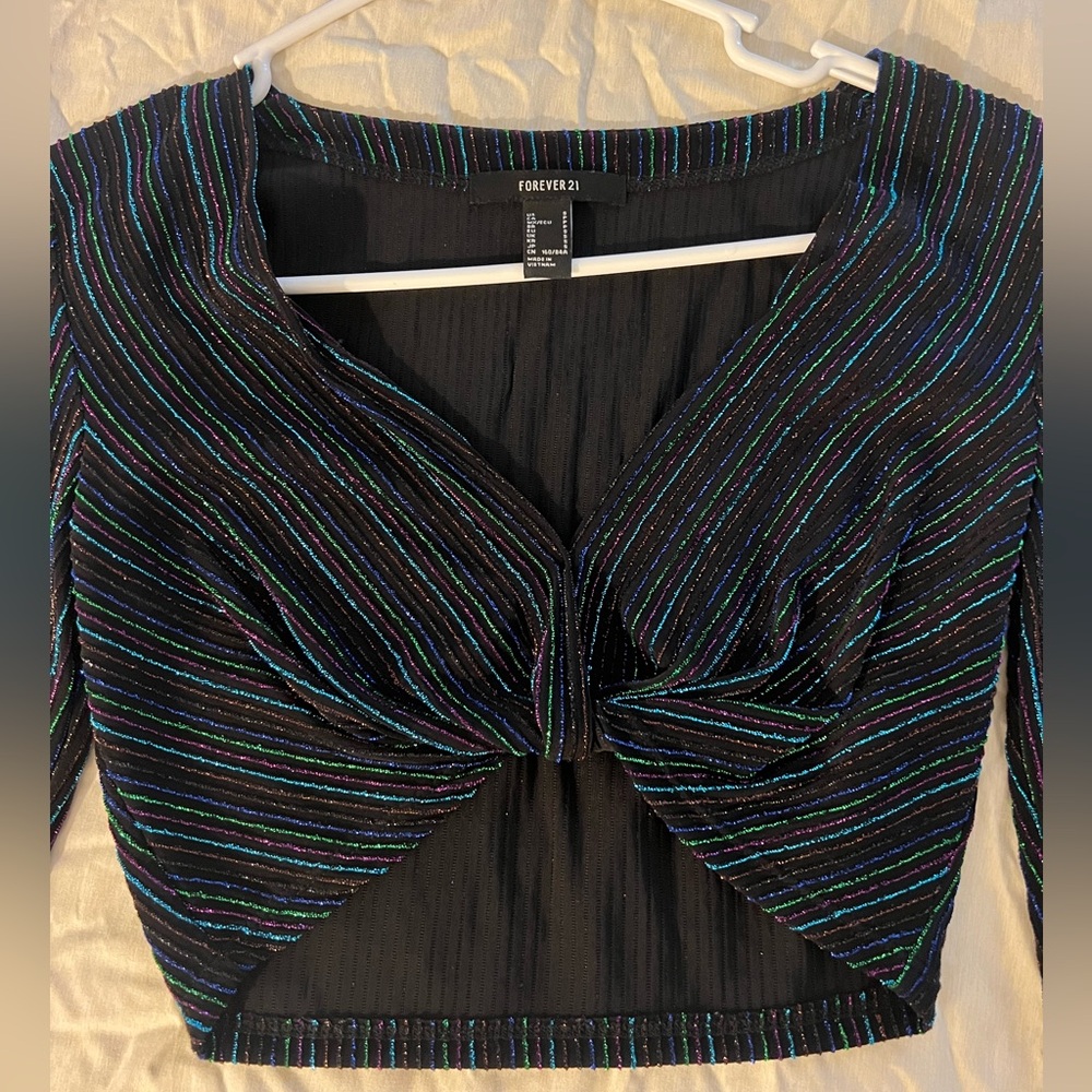 forever 21 sparkle crop top